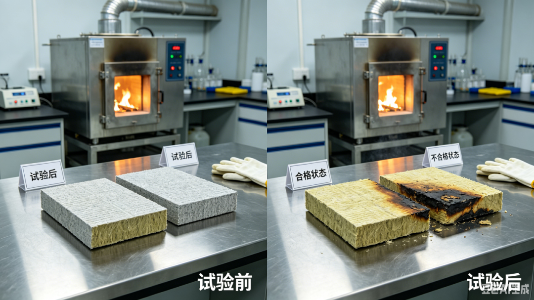 不燃性试验三项指标说明图